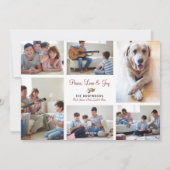 Klassieke Script Prettig Kerstfeest 7 Foto Collage Feestdagenkaart (Achterkant)