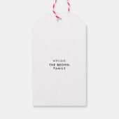 Klassieke Script Prettig Kerstmis Eenvoudige Typog Cadeaulabel (Achterkant)