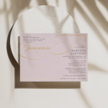 Klassieke script traditie wording roze Quinceañera