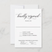 Klassieke Script Trouw RSVP Kaart (Voorkant)