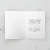 Klassieke Script Trouwfoto Vouwkaart  Bedankkaart (Binnen)
