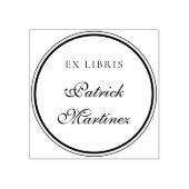 Klassieke script typografie Ex Libris Aangepaste n Rubberstempel (Afrduk)