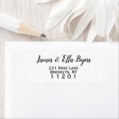 Klassieke Script Typografie Retouradres Label (Insitu)