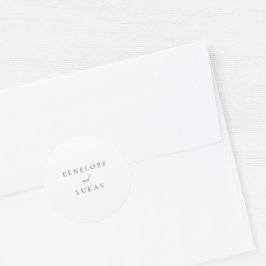 Klassieke Script Witte Envelope Seals Ronde Sticker