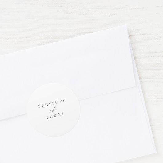 Klassieke Script Witte Envelope Seals Ronde Sticker