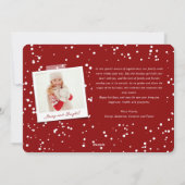 Klassieke scriptaserfoto van Merry Kerstmis Feestdagenkaart (Achterkant)