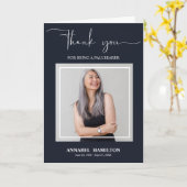 Klassieke scriptdrager Dank u wel foto-kaart Kaart (Gele Bloem)