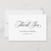 Klassieke scriptkalligrafie elegant bedankt kaart (Voorkant)