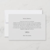 Klassieke scriptkalligrafie elegant bedankt kaart (Achterkant)