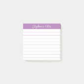 Klassieke scriptnotities met lavendel voering post-it® notes (Voorkant)