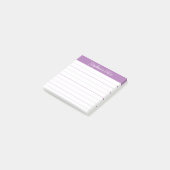 Klassieke scriptnotities met lavendel voering post-it® notes (Schuin)