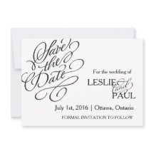 Klassieke Scroll Font Save the Date