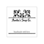 Klassieke scrollzeep Label Hood Art Stamp Rubberstempel (Afrduk)