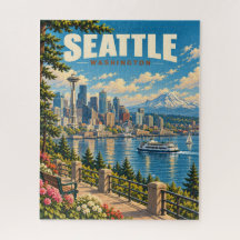 Klassieke Seattle Silhouet Mount Rainier