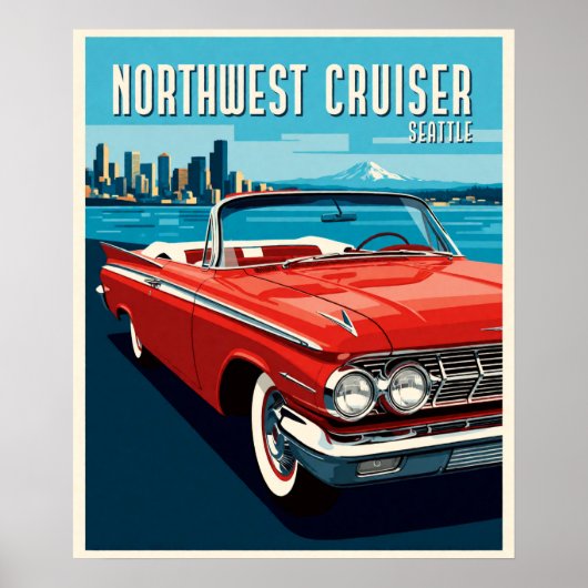 Klassieke Seattle-wegcruiser Poster (Voorkant)