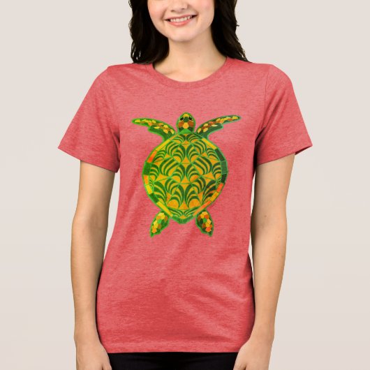 Klassieke Seaturtle Tri-Blend Shirt (Voorkant)