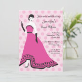 Klassieke Senorita in Fuchsia Kaart (Staand voorkant)