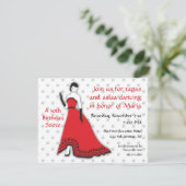 Klassieke Senorita in het rood Kaart (Staand voorkant)