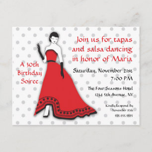 Klassieke Senorita in het rood Kaart
