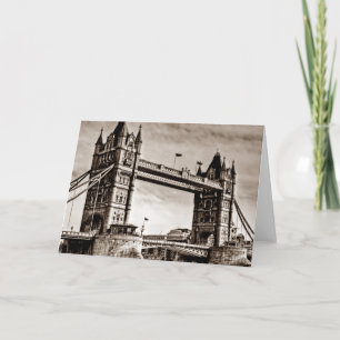 Klassieke Sepia London Tower Bridge Kaart