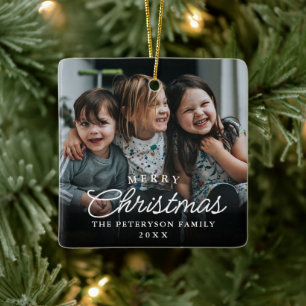 Klassieke serie Kerstkeramisch Ornament met foto's