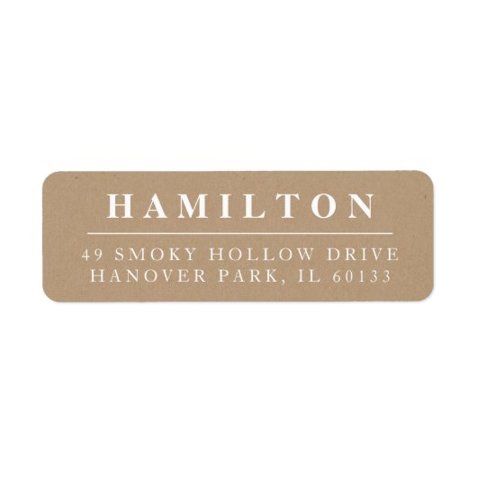 Klassieke serie monogram retourlabel etiket (Voorkant)