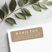 Klassieke serie monogram retourlabel etiket