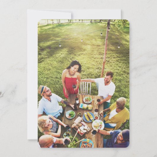 Klassieke serie reünie fotouitnodiging (Achterkant)