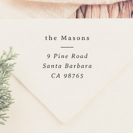 Klassieke Serif Typografie Elegant Retour Adres Zelfinktende Stempel