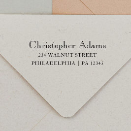 Klassieke Serif Typografie Retouradres Zelfinktende Stempel