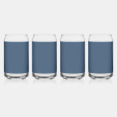 Klassieke Serious Blue Minimalist Naam Can Glas (Achterkant)