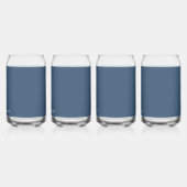 Klassieke Serious Blue Minimalist Naam Can Glas (Links)