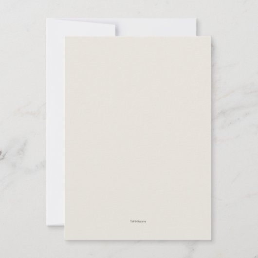 Klassieke Sesamstraat-personages verjaardag Bedankkaart (Achterkant)