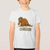 Klassieke Sesamstraat Snuffleupagus Tri-Blend Shirt (Voorkant)