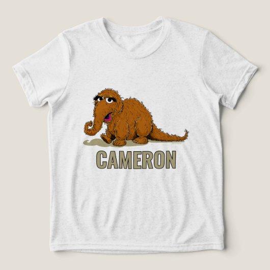 Klassieke Sesamstraat Snuffleupagus Tri-Blend Shirt (Design voorkant)