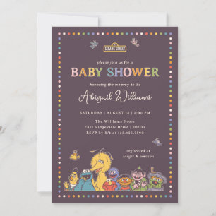 Klassieke Sesamstraat Thema Babyfeestje Kaart