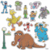 Klassieke Sesamstraat Vrienden Sticker (Voorkant)