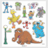 Klassieke Sesamstraat Vrienden Sticker (Vel)