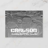 Klassieke set met reliëfdruk visitekaartje (Achterkant)