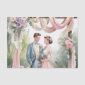 Klassieke Shabby Chic bruiloft Tissuepapier (Voorkant)