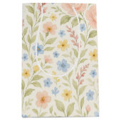 Klassieke Shabby Chic Franse Bloem Kunst Patroon Medium Cadeauzakje (Voorkant)
