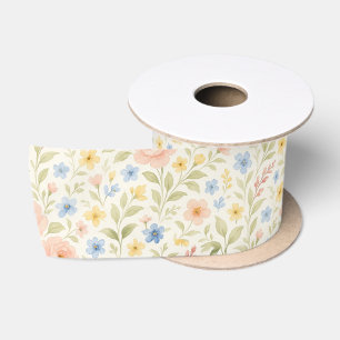 Klassieke Shabby Chic Franse Bloem Kunst Patroon Satijnen Lint