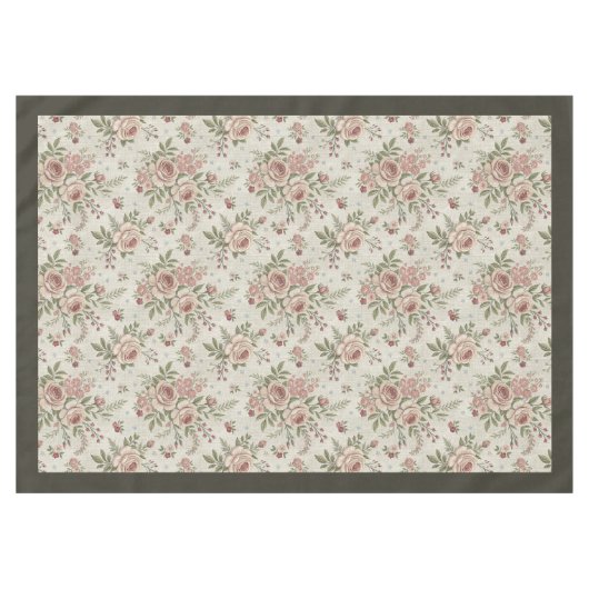 Klassieke Shabby Chic Tijdloze Eetervaring Tafelkleed (Voorkant (Horizontaal))