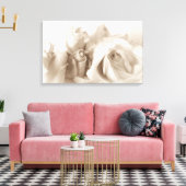 Klassieke Shabby Chic White Roses Canvas Afdruk (Insitu (Woonkamer))