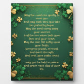 Klassieke Shamrock Keltische Ierse Zegen Goede Gel Fotoplaat (Voorkant)