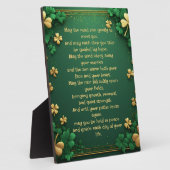 Klassieke Shamrock Keltische Ierse Zegen Goede Gel Fotoplaat (Zijkant)