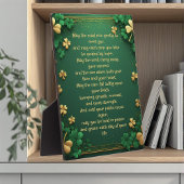 Klassieke Shamrock Keltische Ierse Zegen Goede Gel Fotoplaat