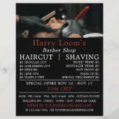 Klassieke Shave, Mannen Barbers Adverteren Flyer (Voorkant)