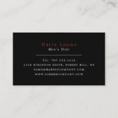 Klassieke Shave, Mannen Barbers Visitekaartje (Achterkant)