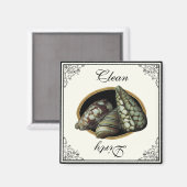 Klassieke Shells Zwart Schoon Vuil Vaatwasser Magn Magneet (Voorkant / Achterkant)